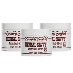 Herbal Savvy، مرهم Golden Seal والمر، طقم من 3 (3 × 57 g)