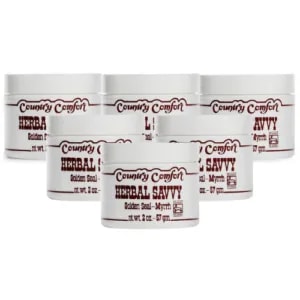 Herbal Savvy، مرهم ختم الذهب والمر، طقم 6 قطع (6 × 57 g)