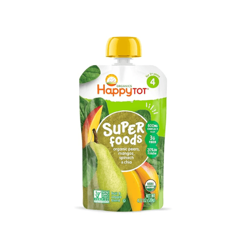 Organic Pears, Mangos & Spinach + Super Chia Puree (120g)