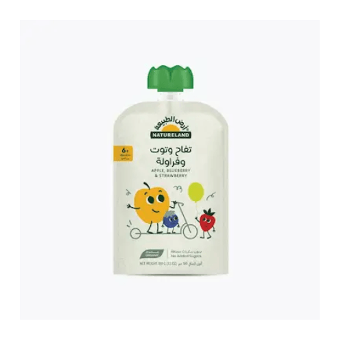 هريسة التفاح والتوت الأزرق والفراولة (100 g)
