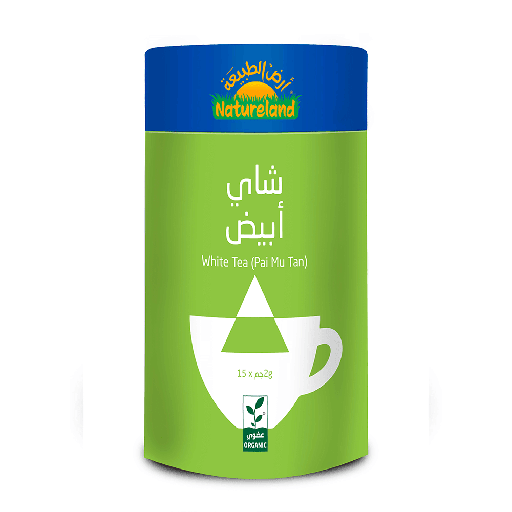 شاي أبيض عضوي (15 أكياس هرمية)
