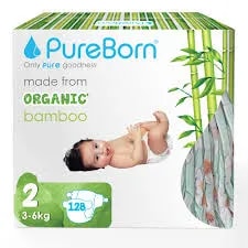 Organic Bamboo Diapers, Size 2 - Master