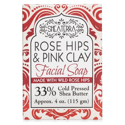 Cleansing Facial Soap, Rose Hips & Pink Clay (115 g)
