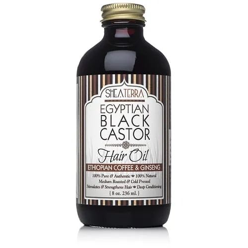 زيت الشعر بزيت الخروع الأسود المصري وقهوة إثيوبية والجينسنغ (236 ml)