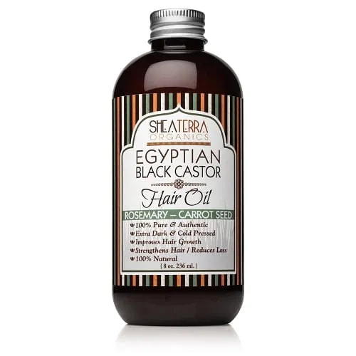 زيت الشعر بالخروع الأسود المصري وإكليل الجبل وبذور الجزر (236 ml)