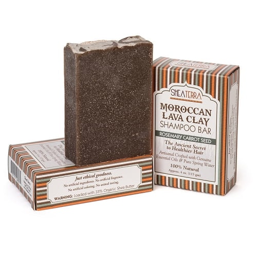 Moroccan Lava Clay Shampoo Bar, Rosemary Carrot Seed (115 g)