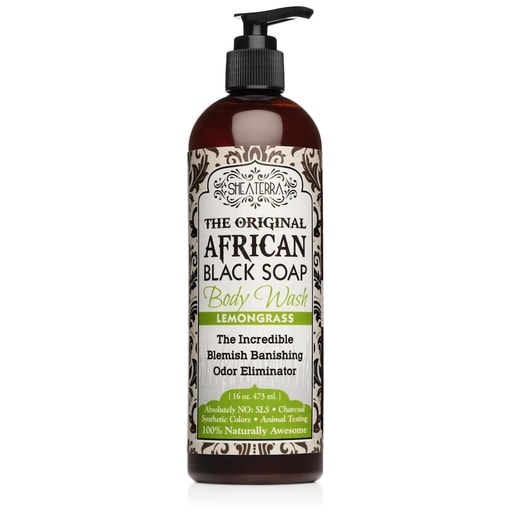 The Original African Black Soap Body Wash, Lemongrass (473 ml)