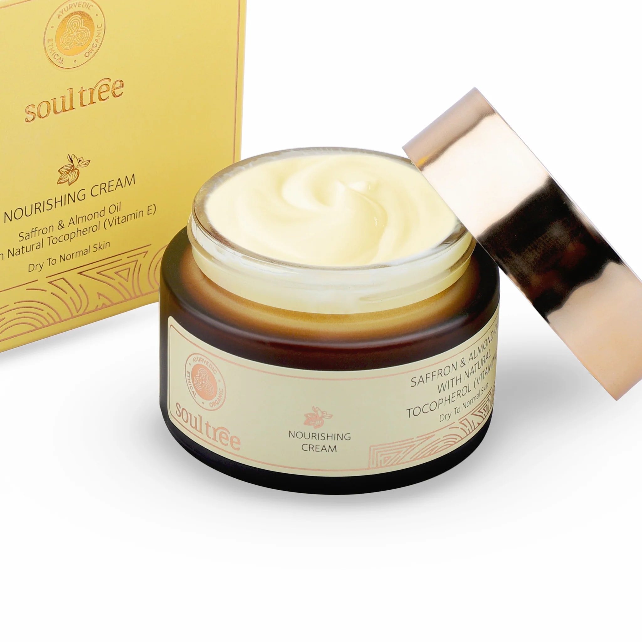 الكريم المغذّي - الزعفران وزيت اللوز مع Vitamin E الطبيعي (50 g)