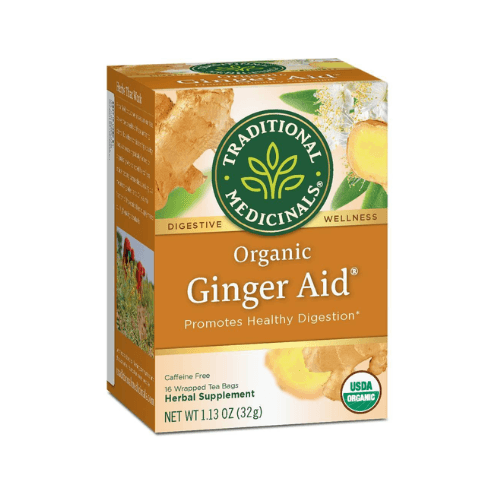 شاي Organic Ginger Aid العشبي - 16 كيس شاي مغلّف