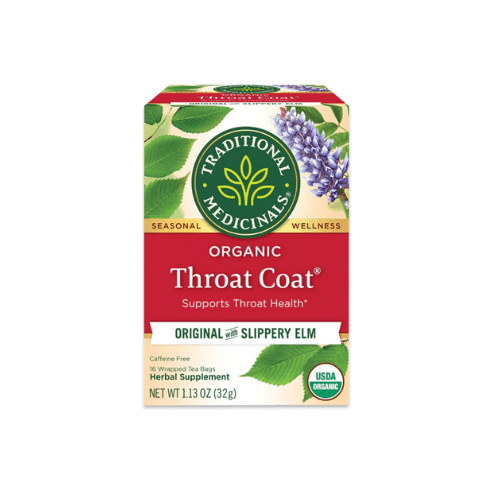 شاي أعشاب Organic Throat Coat عدد 16 كيس شاي مغلّف