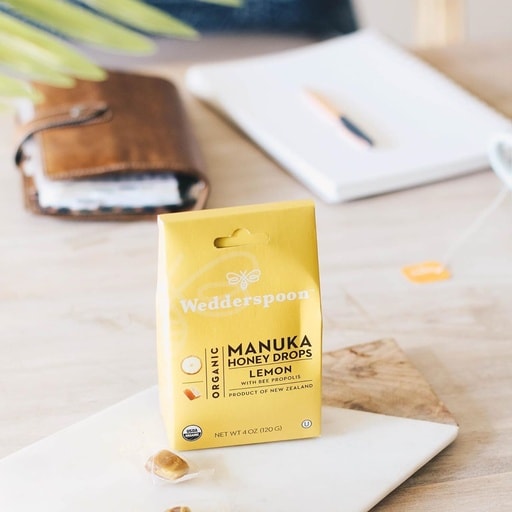 Organic Manuka Honey Drops, Lemon With Bee Propolis (120 g)