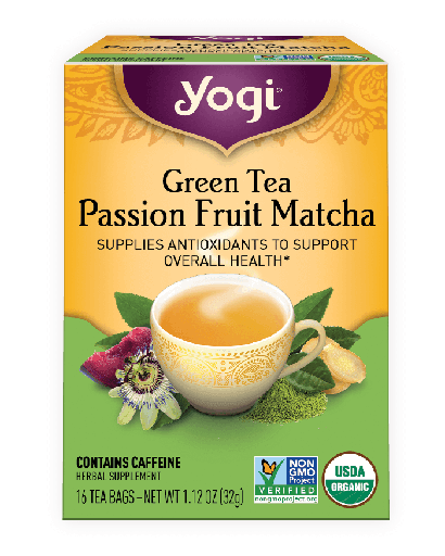 Green Tea Passion Fruit Matcha Tea (16 bags)