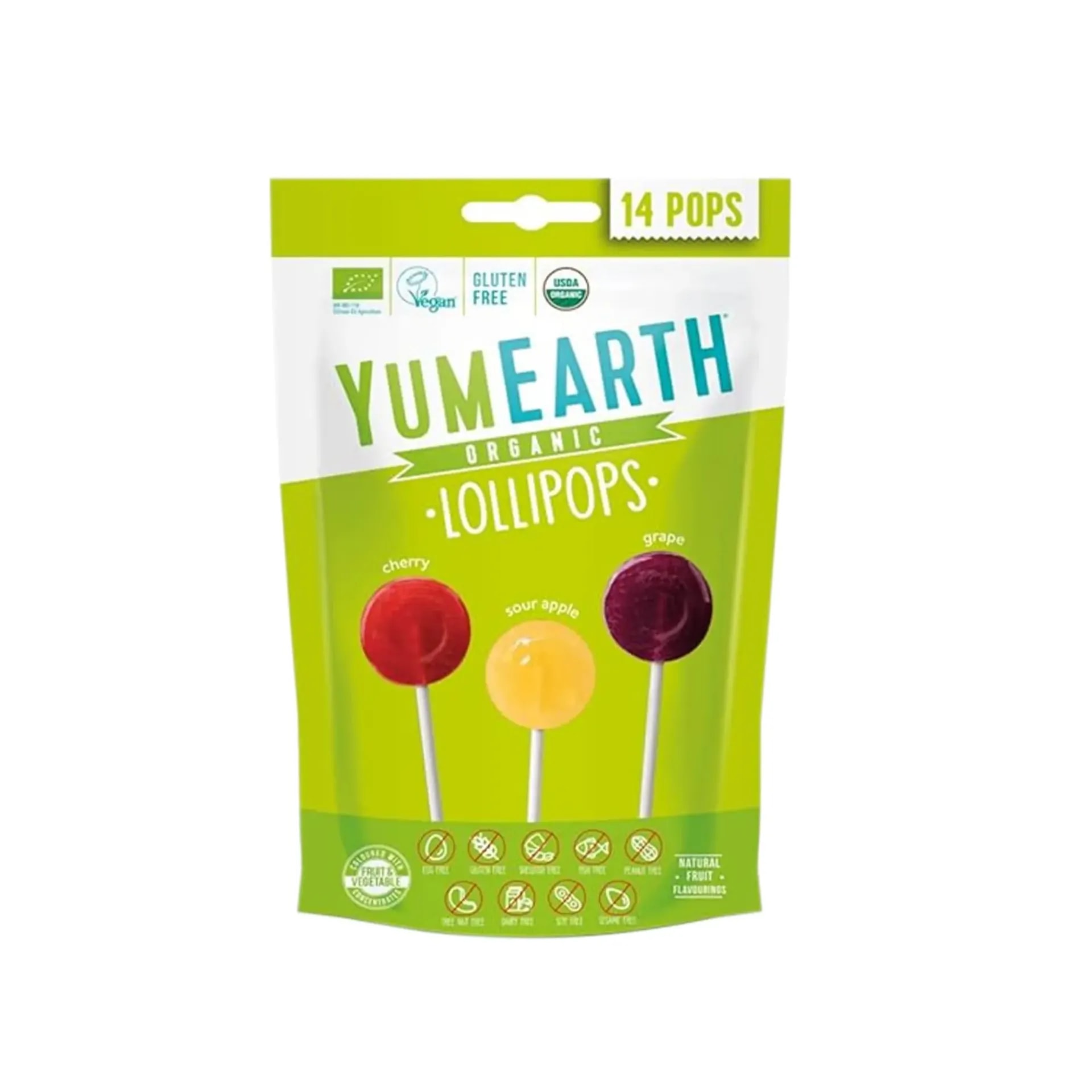 Organic Sour Pops, 14 pops