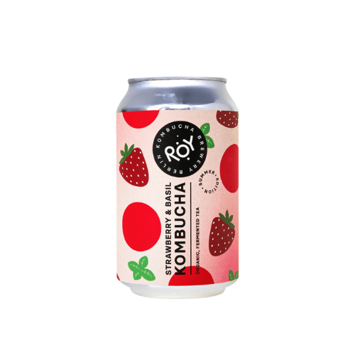 كومبوتشا الفراولة والريحان (330 ml)