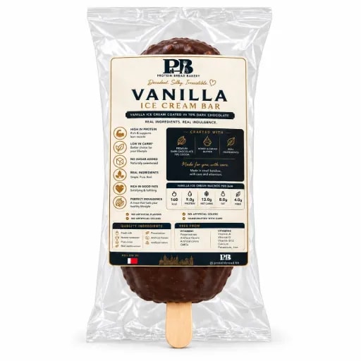 Chocolate Ice Cream Bar – Vanilla (80g)