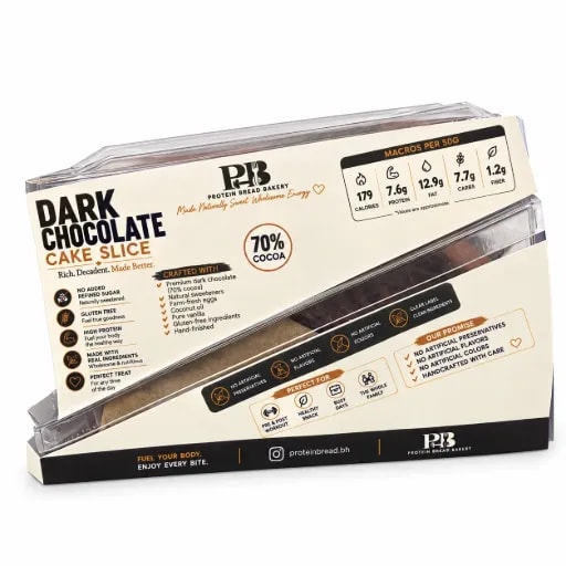 Dark Chocolate Cake Slice 70% Cocoa (50gm)
