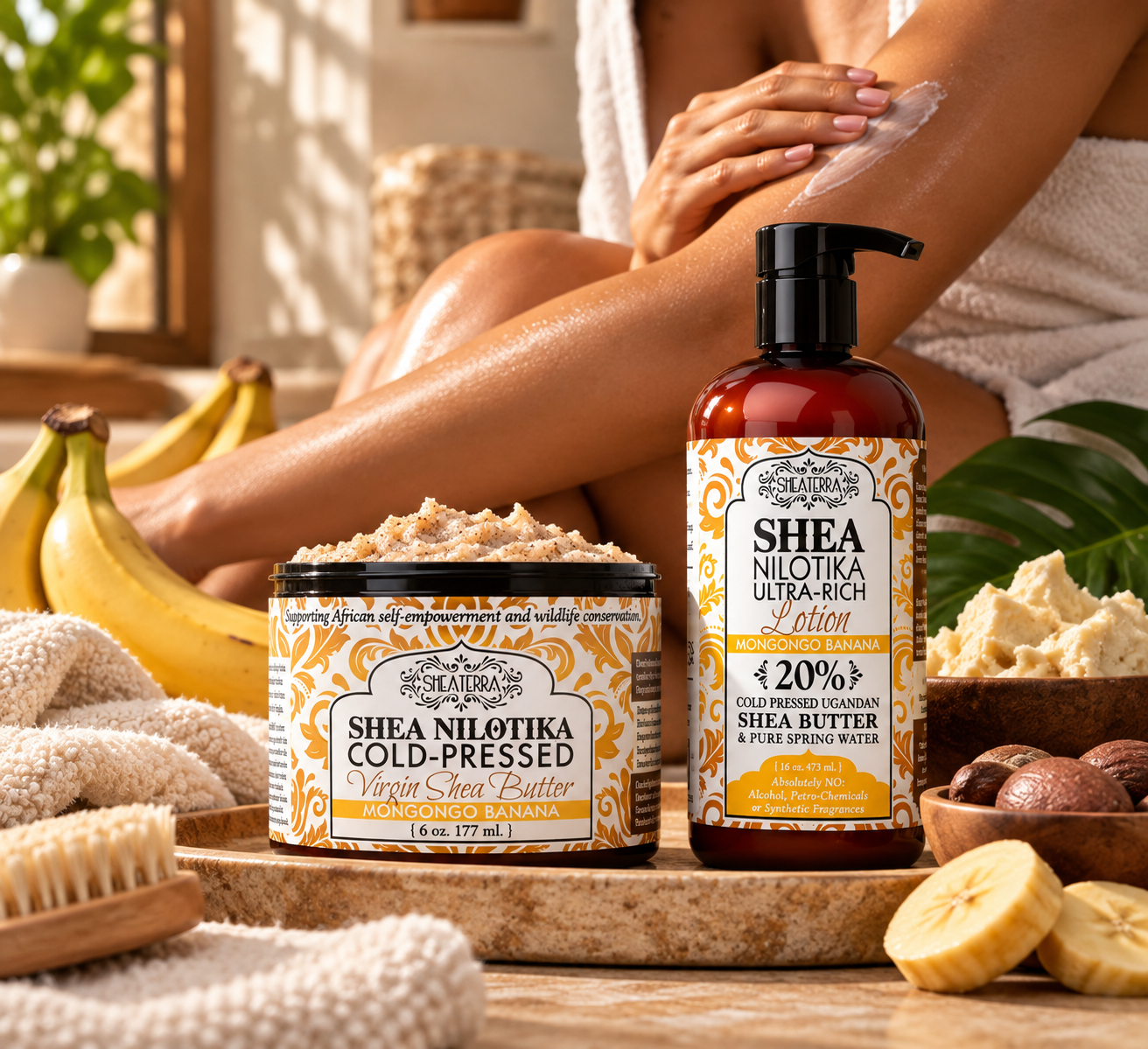 Banana Body Scrub + Banana Body Lotion 🍌