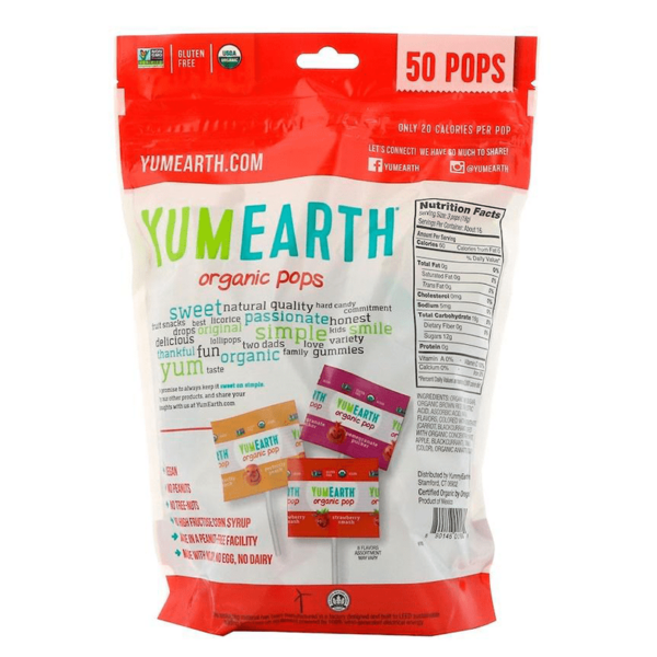 Yum Earth, Organic Fruit Assorted Pops (50pcs)