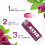 Hurraw!, Raspberry Tinted Lip Balm (4.8 g) - Image 3
