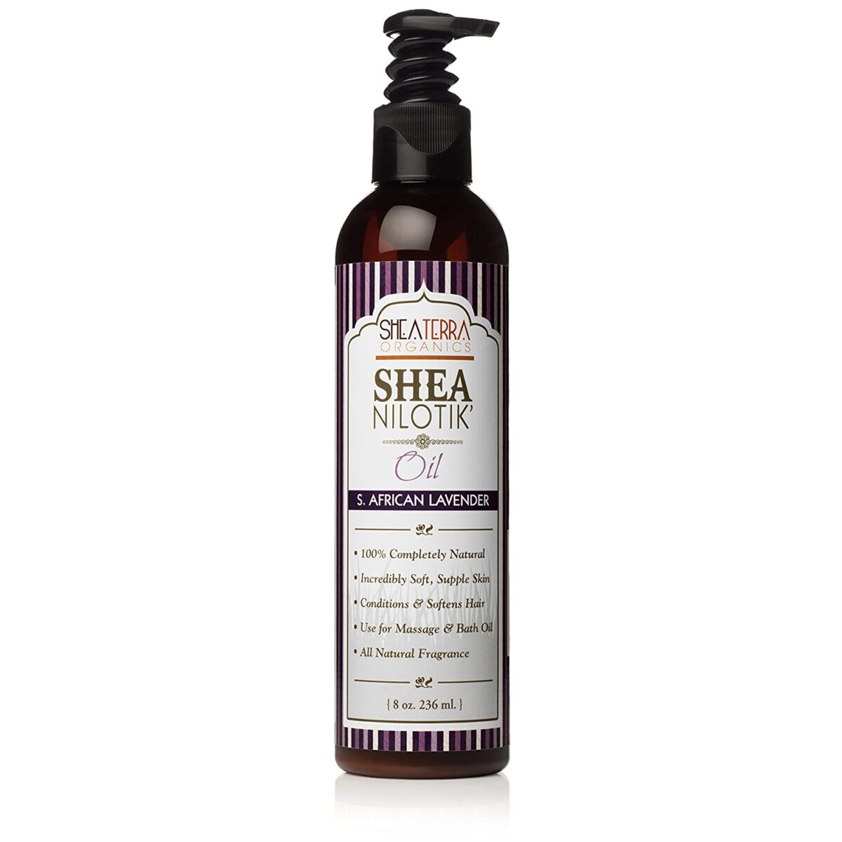 Shea Terra, Shea Nilotik' Body Oil, S. African Lavender (236 ml) - Image 1