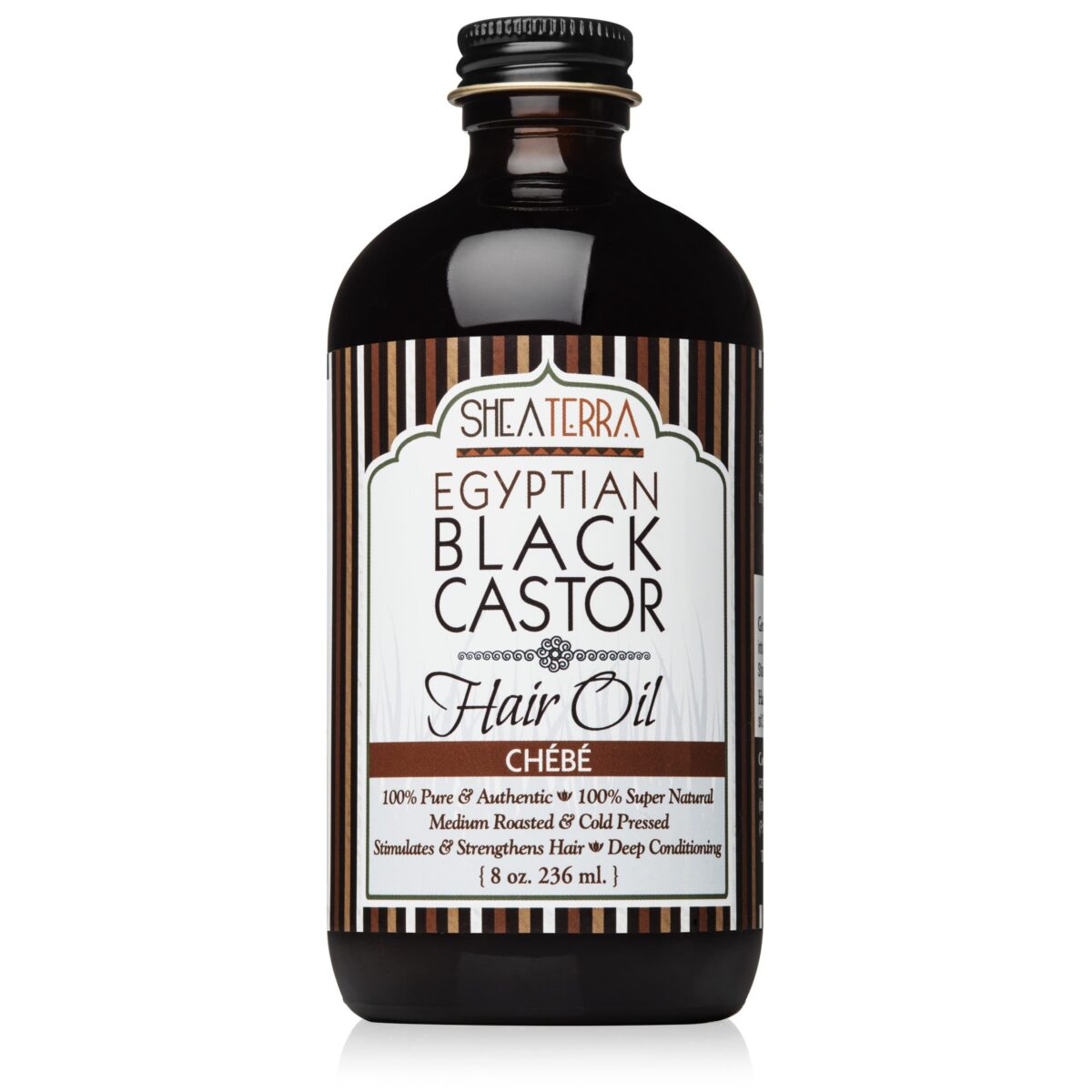Shea Terra, Repair & Grow Hair Oil, Egyptian Black Castor, Che'be' (236 ml) - Image 1