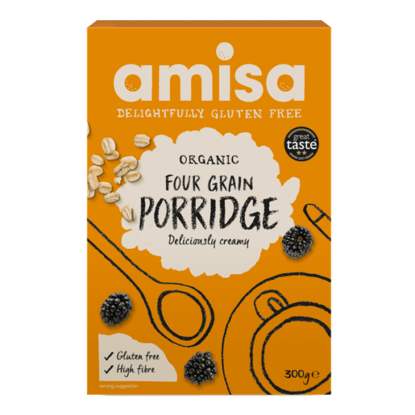Amisa, Organic Gluten Free Four Grain Porridge (300g)