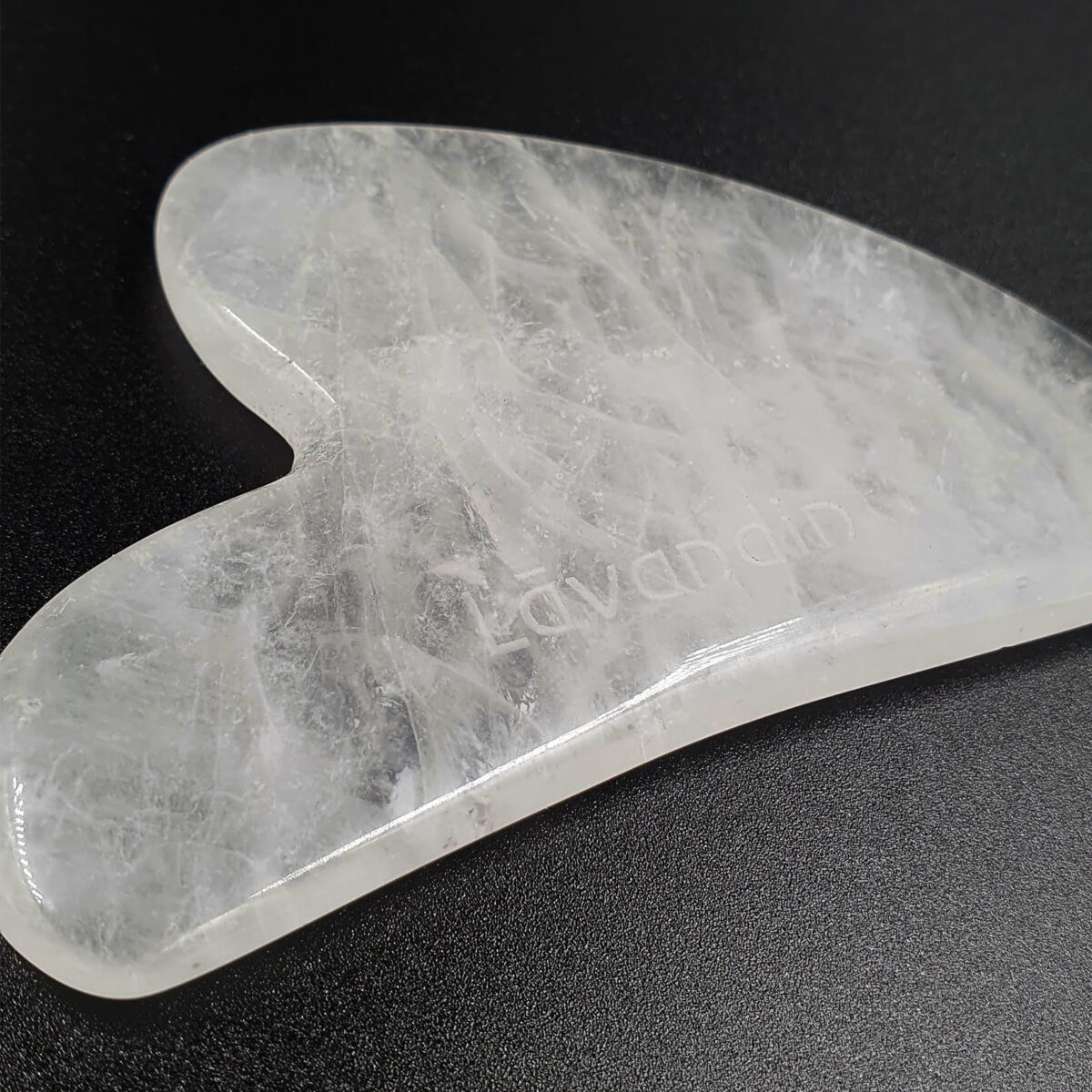 Lāvandin, White Quartz Gua Sha Facial Lifting Tool - Image 2
