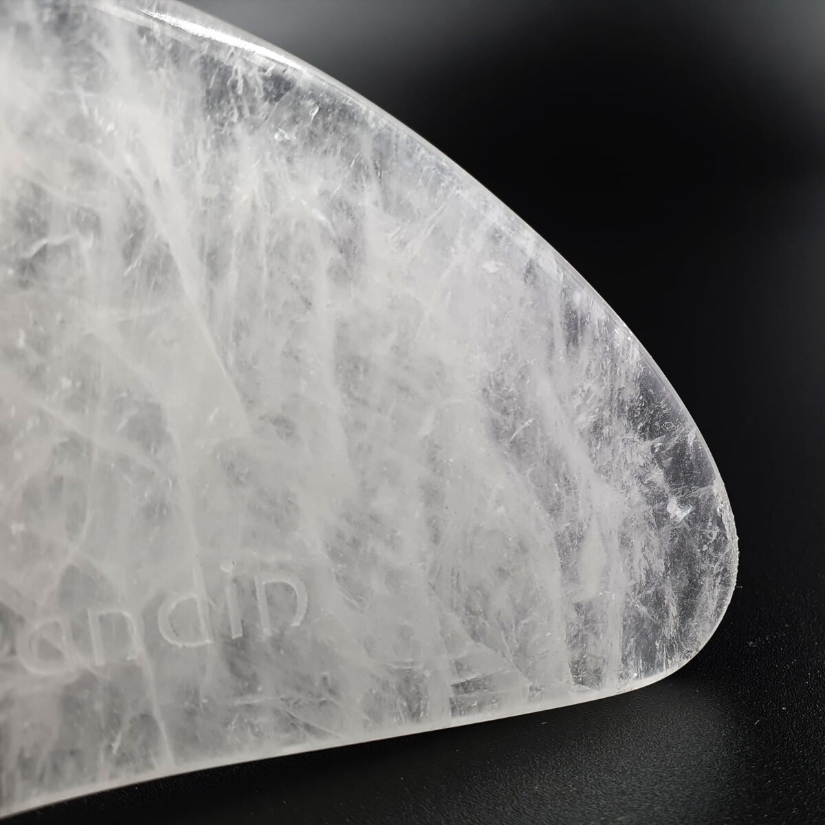 Lāvandin, White Quartz Gua Sha Facial Lifting Tool - Image 3