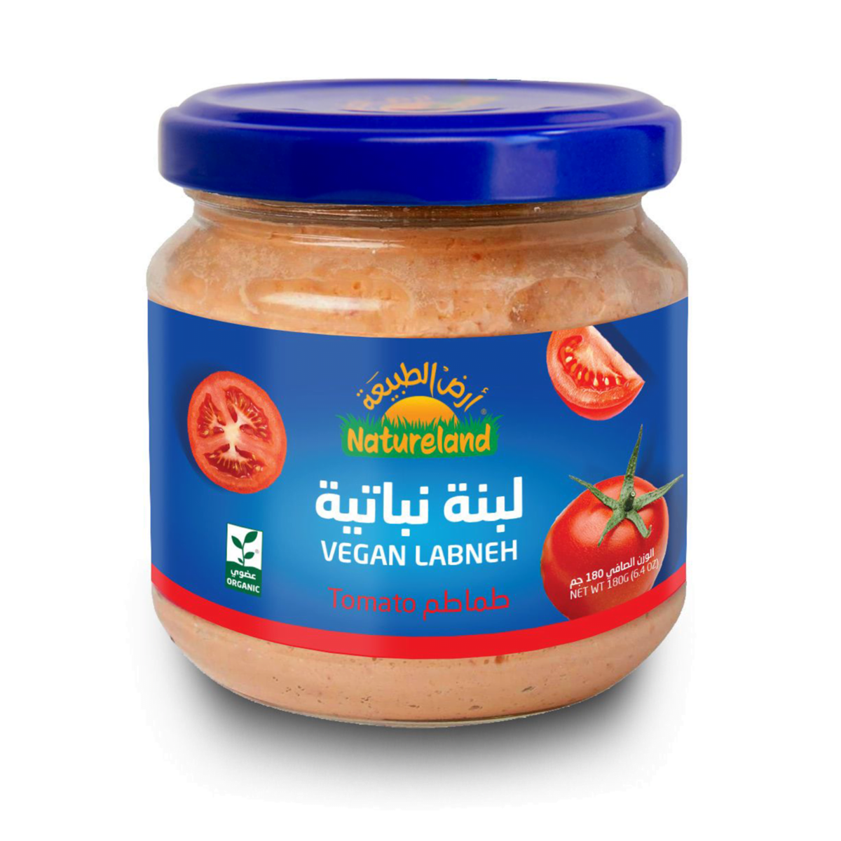 Nature Land, Organic Vegan Labneh, Tomato (180 g) - Image 1