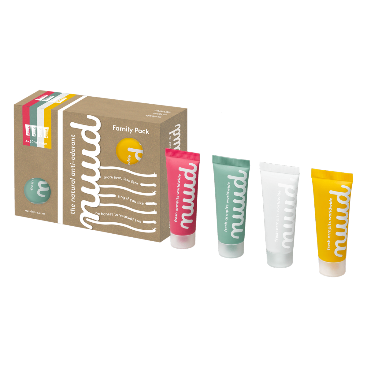 family pack Nuud, Highly Effective Deodorant, Family Pack (20ml x 4) - Image 1