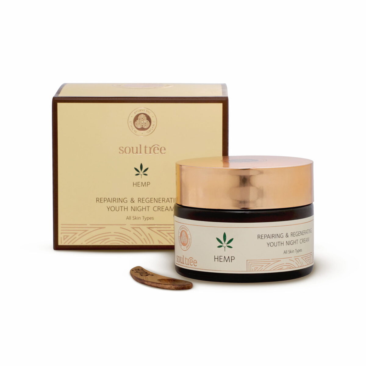 Hemp night (1) SoulTree, Hemp Repairing & Regenerating Youth Night Cream (50 ml) - Image 1