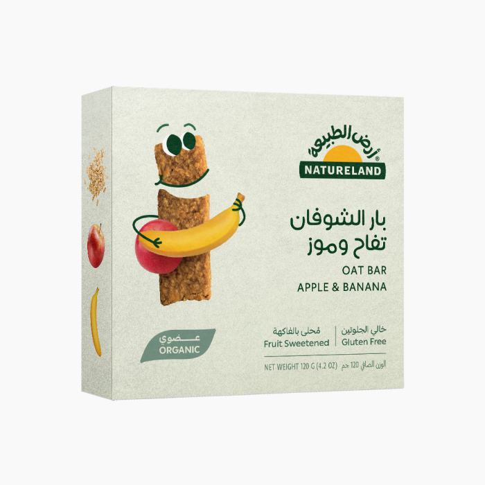 apple_banana_oat_bar_display_box-1 Nature Land, Oat Bar - Apple & Banana 6  x 20g - Image 1