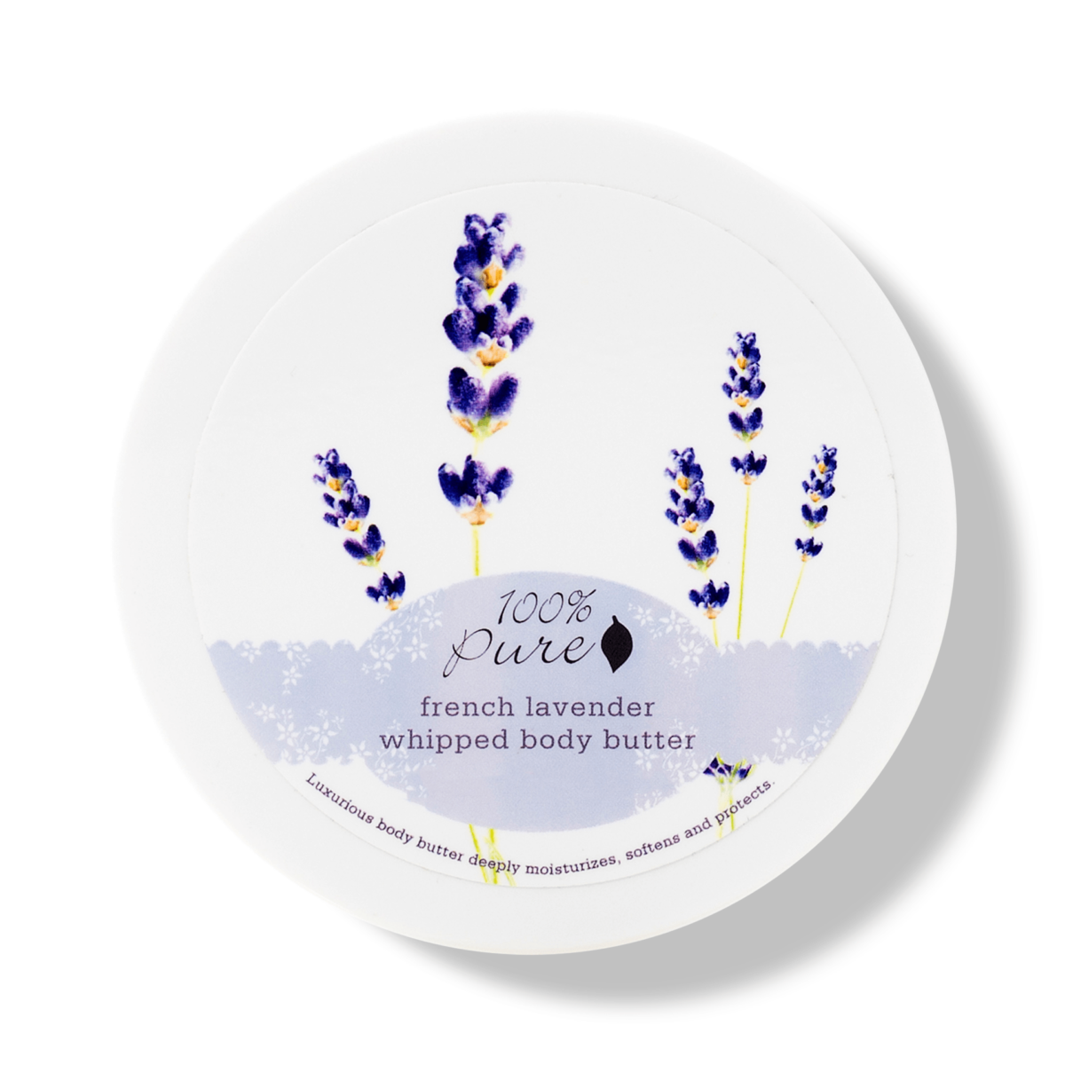 1BWBBFL_Whipped_Body_Butter_French_Lavender_Primary 100% Pure ,French Lavender Whipped Body Body Butter (96 g) - Image 1