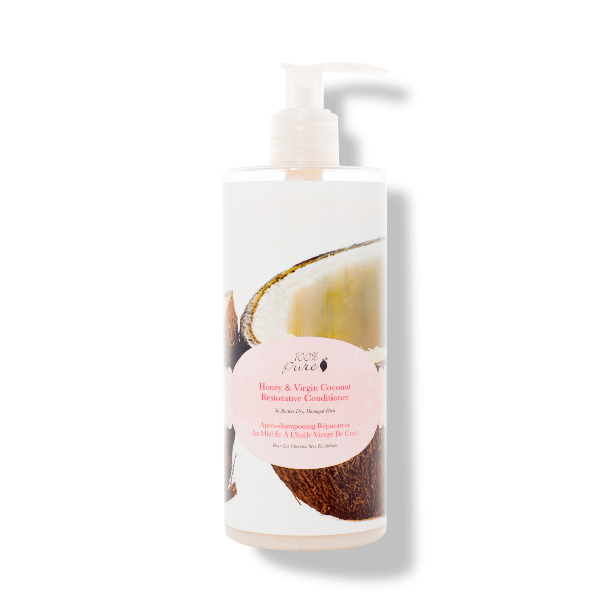 1HCCHVCR13OZ_Honey_Virgin_Coconut_Conditioner_13OZ_Primary (1) 100% Pure, Honey and Virgin Coconut Restorative Conditioner (390 ml) - Image 1