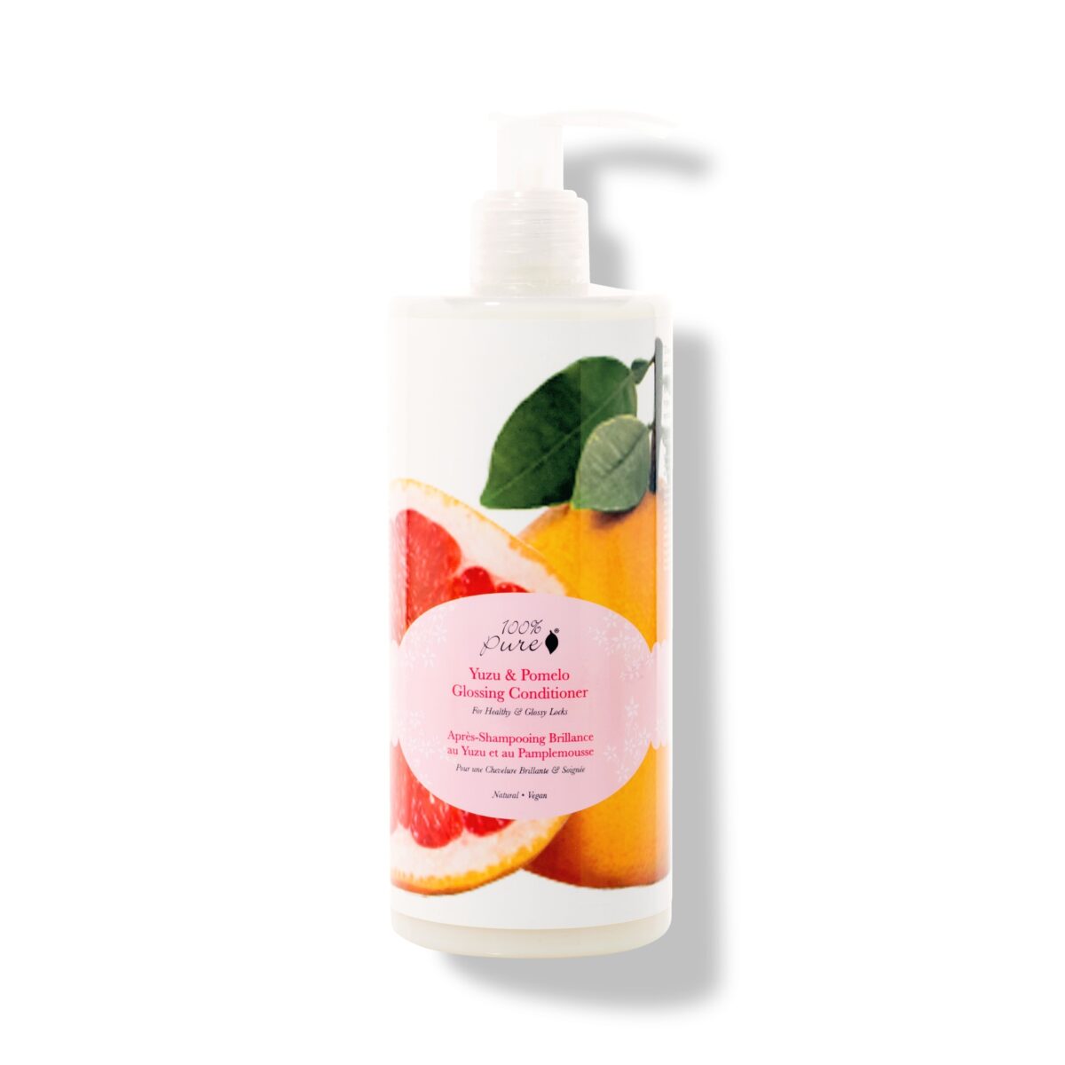 100% Pure, Glossy Locks Yuzu and Pomelo Glossing Conditioner (390 ml) - Image 1