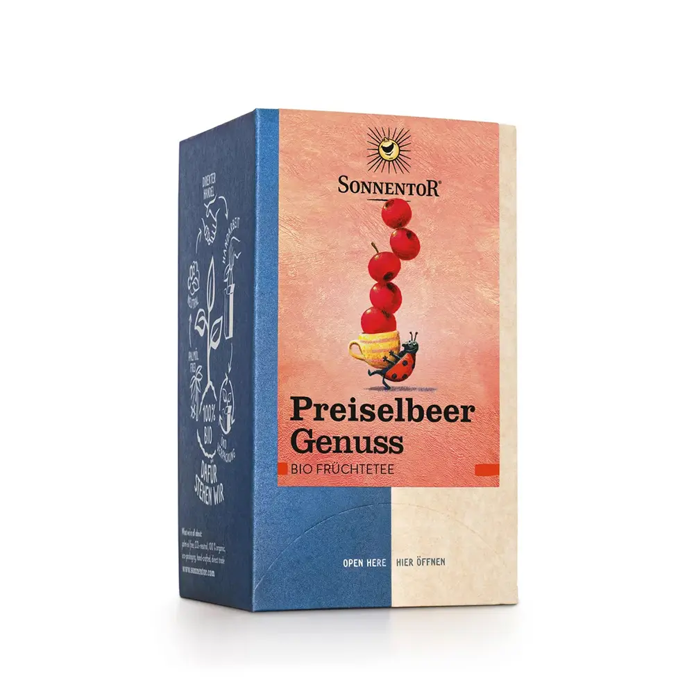 SN-Cranberry-Pleasure-Fruit-Tea-18tb Sonnentor, Cranberry Pleasure Tea (18 Tea Bags) - Image 1